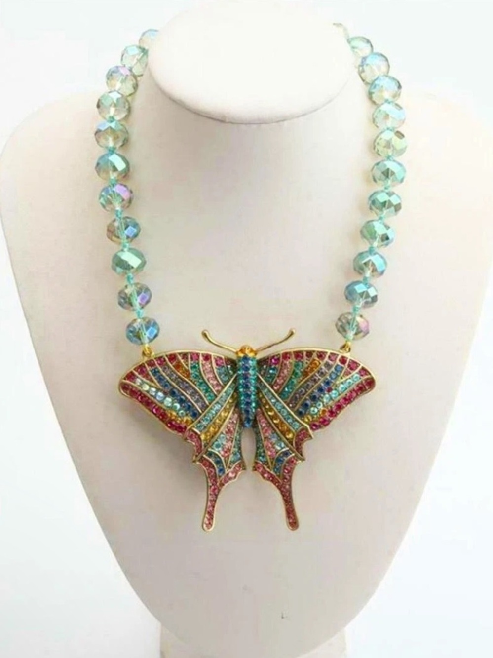 Heidi Daus "Modern Monarch"
Beaded Crystal Butterfly Necklace - Picture 3 of 3